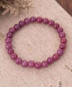 Vòng chuỗi Ruby Thái hồng đậm 7mm cao cấp