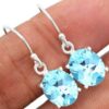 Hoa tai đính đá Topaz bạc Thái 925 cao cấp