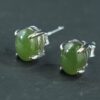 Bông tai đính đá Ngọc Bích Canada 6*8mm bạc 925