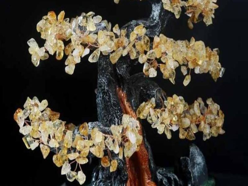 Cây phong thuỷ tài lộc từ đá thạch anh thiên nhiên 