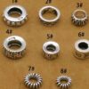 Charm bạc chặn hạt bánh xe 8mm họa tiết