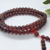 Vòng tay 108 hạt đá Garnet ngọc hồng lựu 7mm
