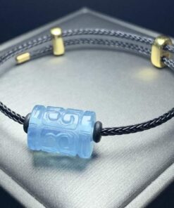 Lu thống Aquamarine xanh lam chạm chuẩn 5A