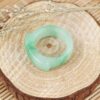 Nhẫn cẩm thạch xanh lí bản oval size 13