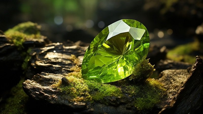 Đá Peridot sở hữu màu xanh tinh khiết