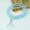 Vòng cổ Aquamarine 108 hạt 6m chuẩn 7A