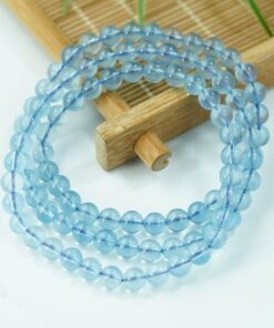Vòng cuốn Aquamarine xanh lam trong 6mm chuẩn 7A