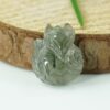 Mặt Hồ Ly đá thạch anh tóc xanh chuẩn 3A
