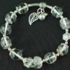 Vòng thạch anh trắng mix charm bạc 925 10mm