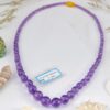 Vòng cổ thạch anh tím tự nhiên chuẩn 6A, 77 hạt