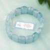 Vòng bản vuông đá Aquamarine xanh trong 12x16 chuẩn 6A