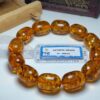 Vòng Hổ Phách vàng đậm hạt trụ 13*18mm