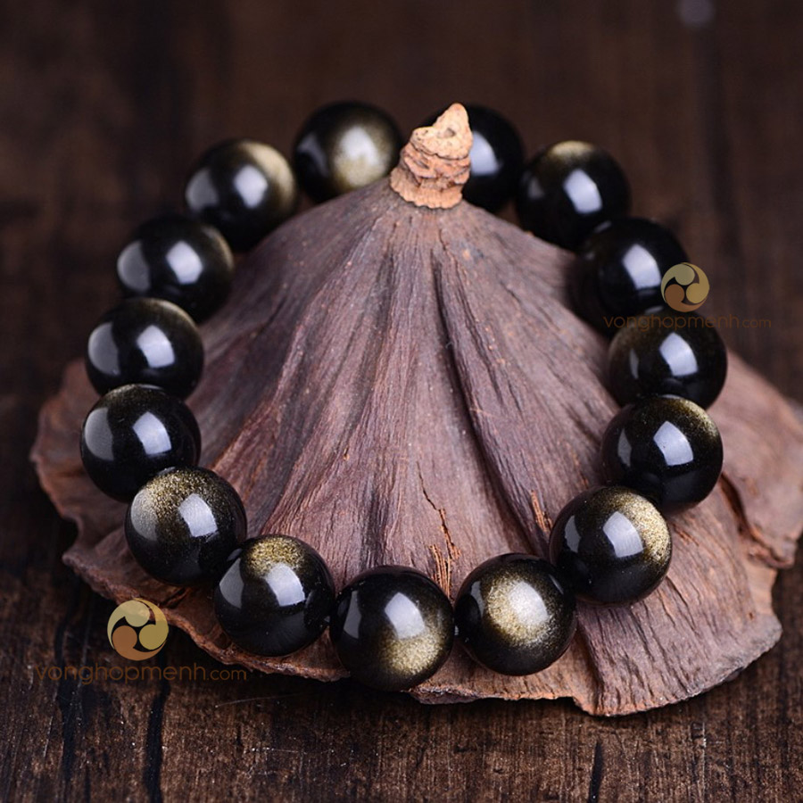 Vòng tay từ đá Obsidian thật mang lại vẻ đẹp huyền bí