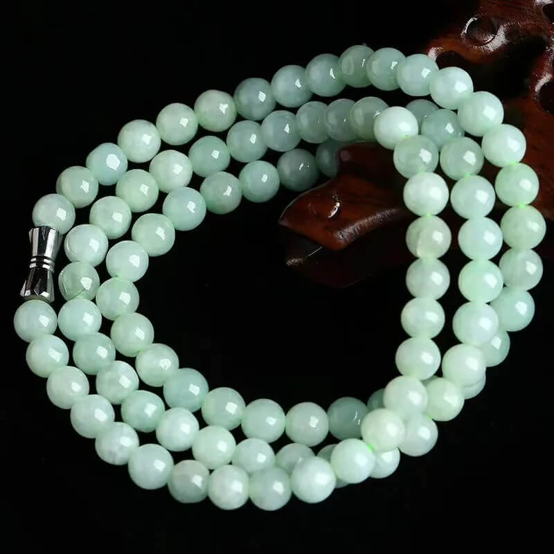 Vòng cẩm thạch Exceptional Jadeite Bead Jeweled Necklace